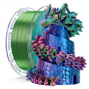 Пластик CONJURE Silk PLA (Tri Bright Red Blue Green, шёлковый)