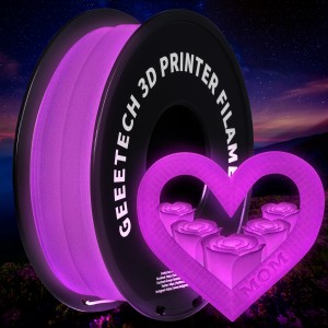Пластик GEEETECH PLA (Glow Rose Red, светящийся в темноте)